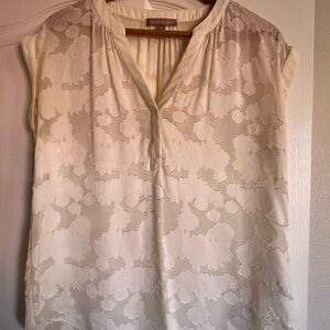 Banana Republic Cream Floral Blouse